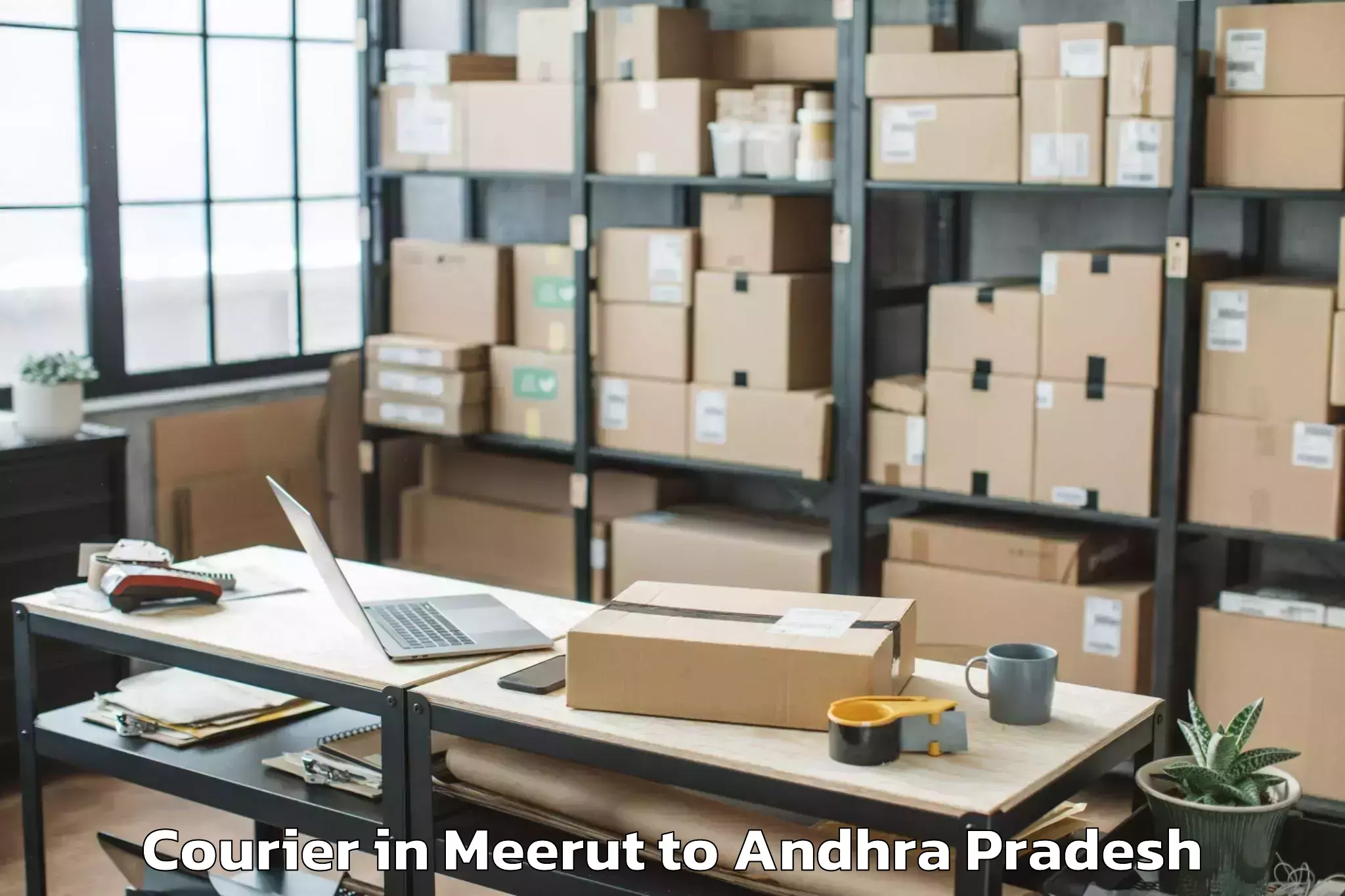 Book Meerut to Atchempet Courier